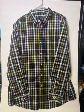 Club Room Plaid Button-Up Shirt Men's XL